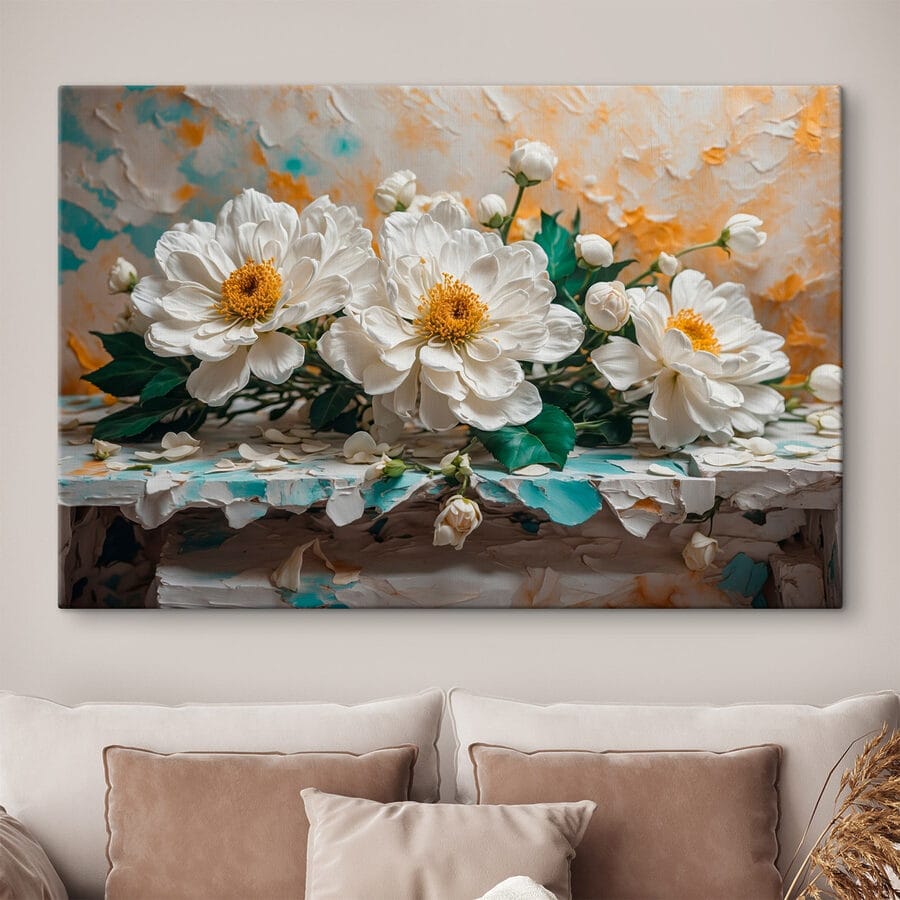 Groep witte bloemen