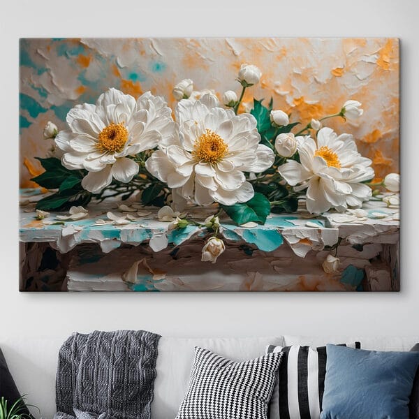Groep witte bloemen Groep witte bloemen