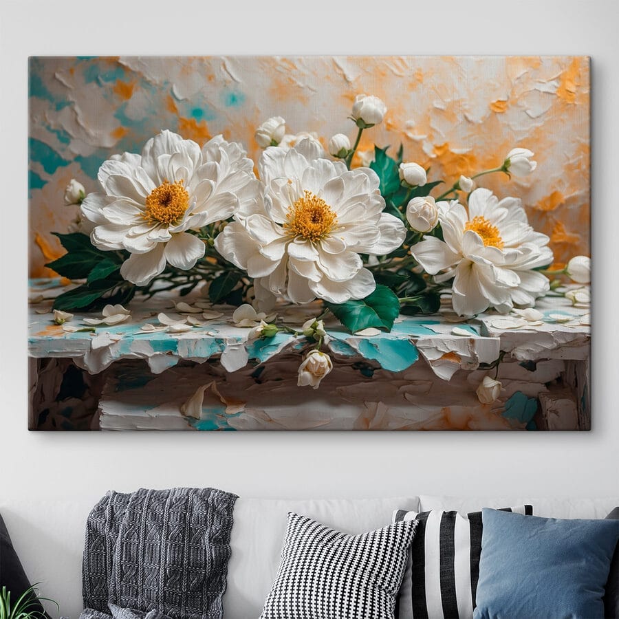Groep witte bloemen