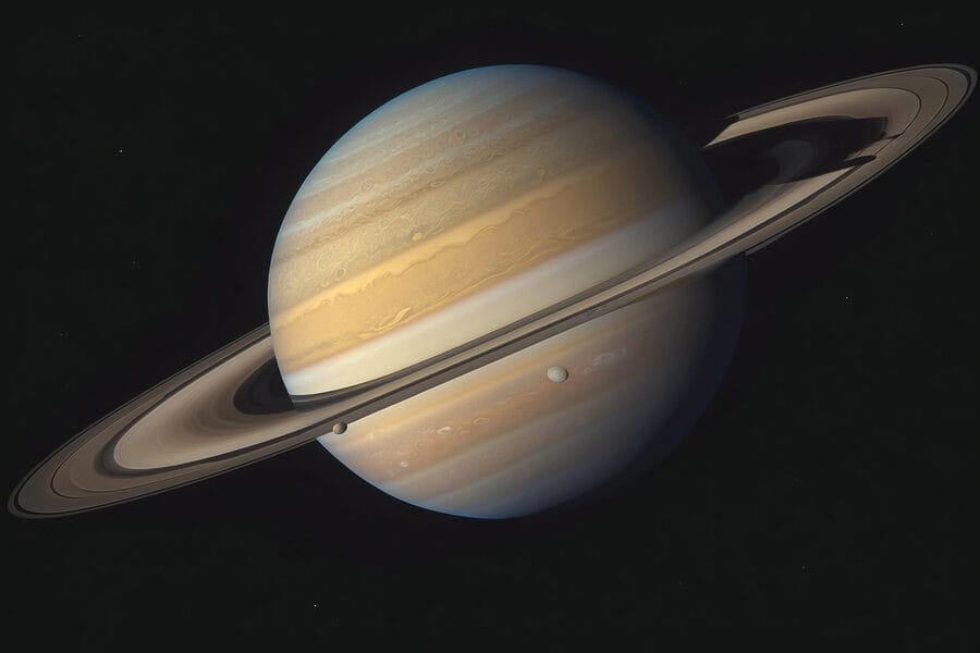 Planeet met ringen eromheen