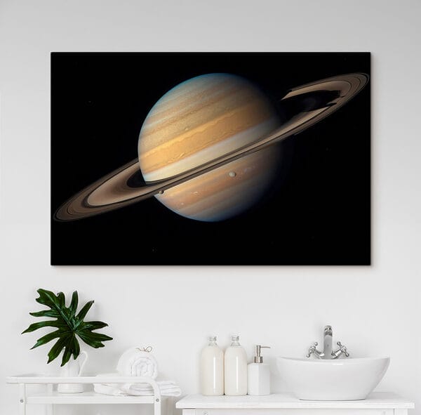 Planeet met ringen eromheen Planeet met ringen eromheen