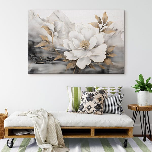 Schilderij van een bloem Schilderij van een bloem