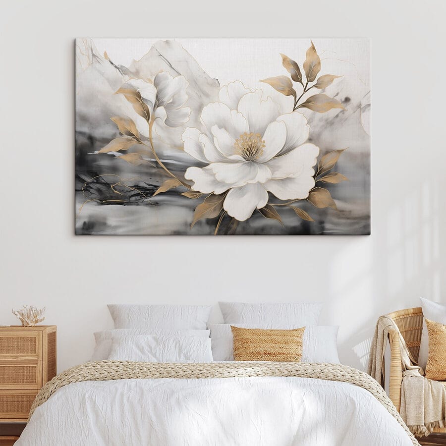 Schilderij van een bloem Schilderij van een bloem
