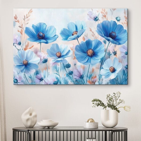 Groep blauwe bloemen Groep blauwe bloemen