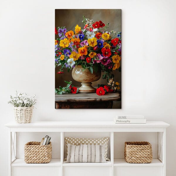 Vaas met kleurrijke bloemen Vaas met kleurrijke bloemen
