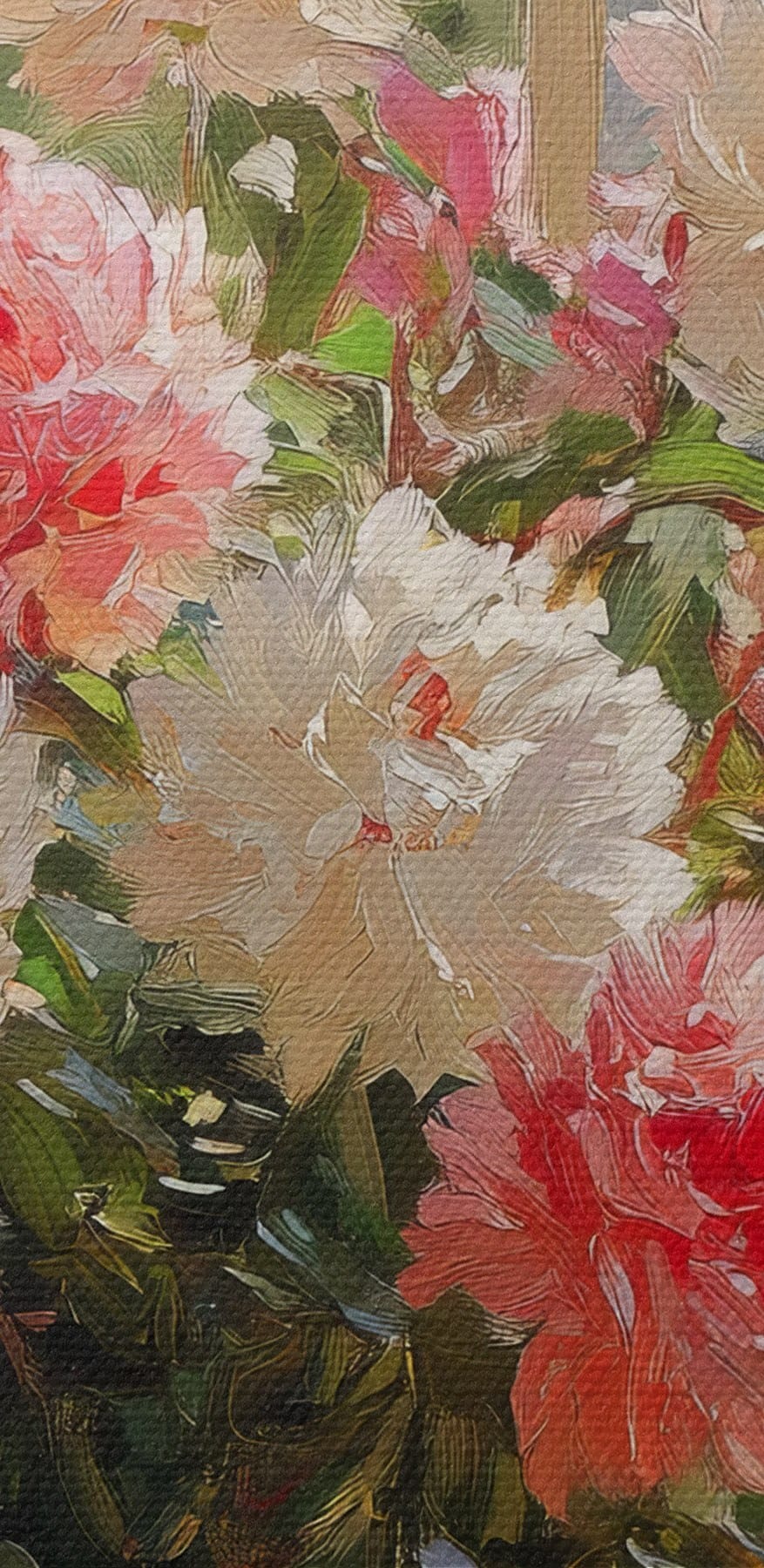Vaas met bloemen voor een raam Vaas met bloemen voor een raam