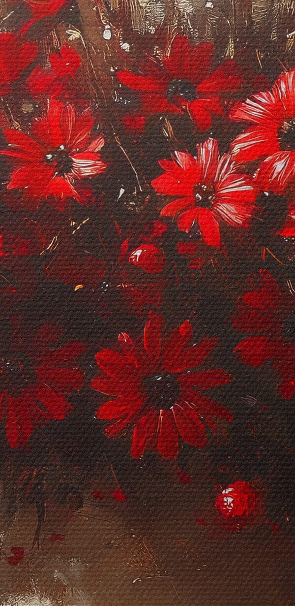 Vaas met rode bloemen Vaas met rode bloemen