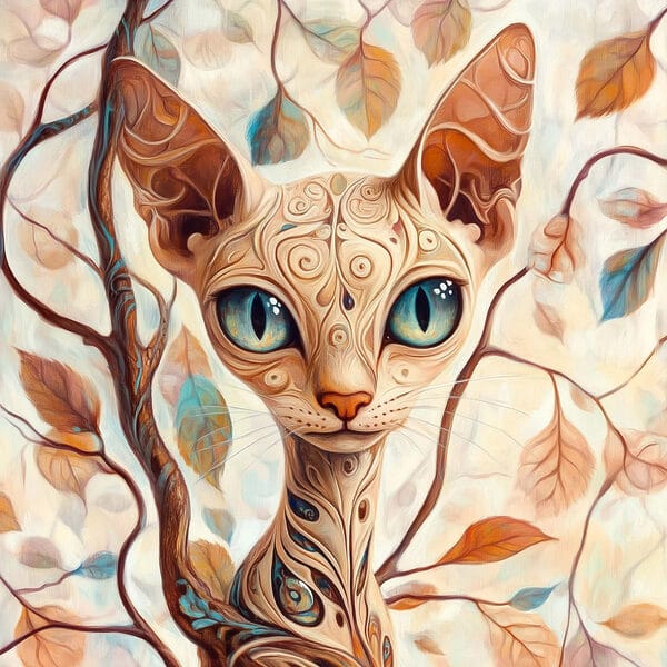 Kat met een tatoeage Kat met een tatoeage
