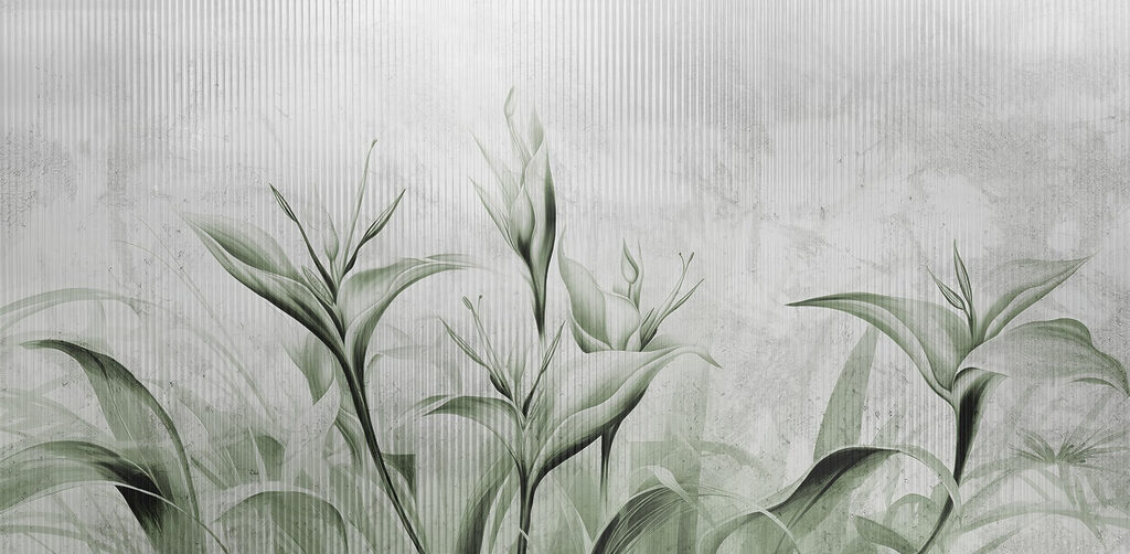 Elegant groen gebladerte tegen zachte achtergrond Elegant groen gebladerte tegen zachte achtergrond