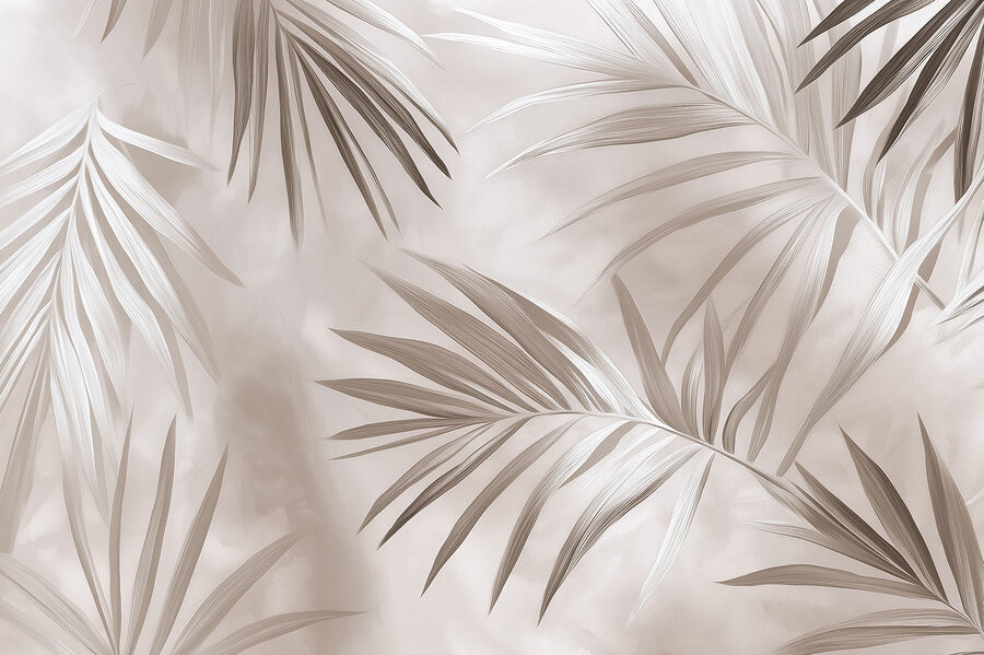 De elegante palmbladeren van de natuur&#8217 in harmonie