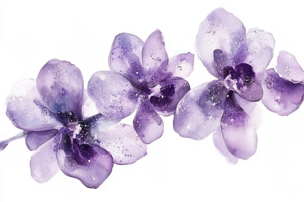 Groep paarse bloemen Groep paarse bloemen