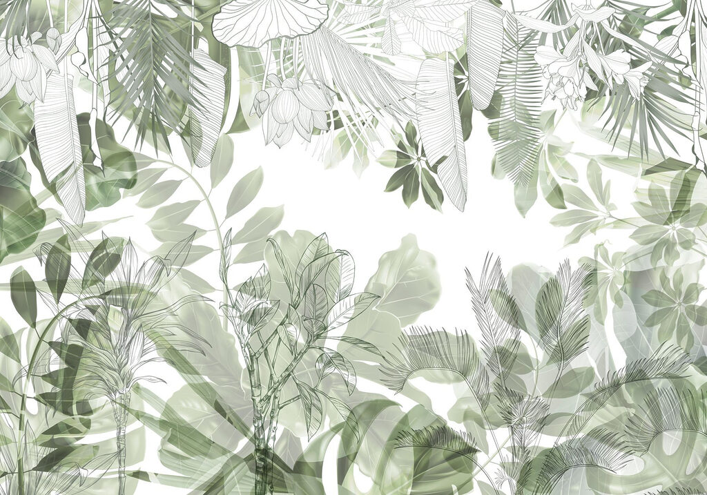 Botanische schoonheid in zacht groen Botanische schoonheid in zacht groen
