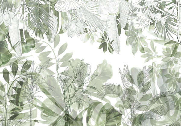 Botanische schoonheid in zacht groen Botanische schoonheid in zacht groen