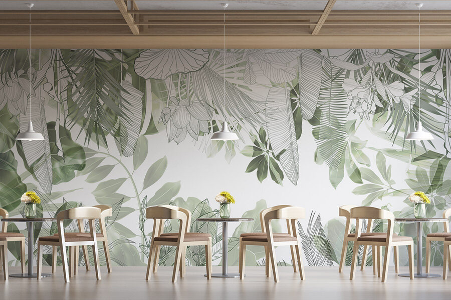 Botanische schoonheid in zacht groen Botanische schoonheid in zacht groen