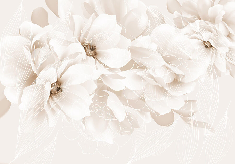 Delicate bloemen op een zachte achtergrond