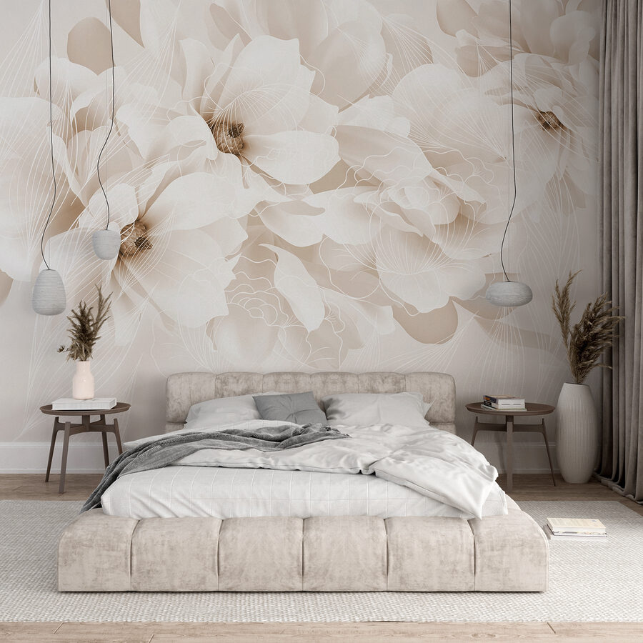 Delicate bloemen op een zachte achtergrond