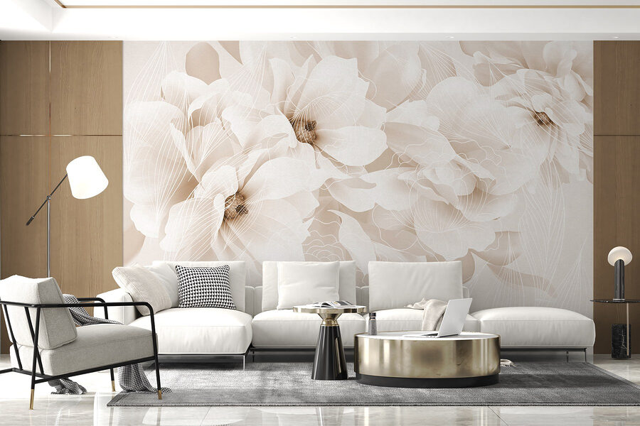 Delicate bloemen op een zachte achtergrond