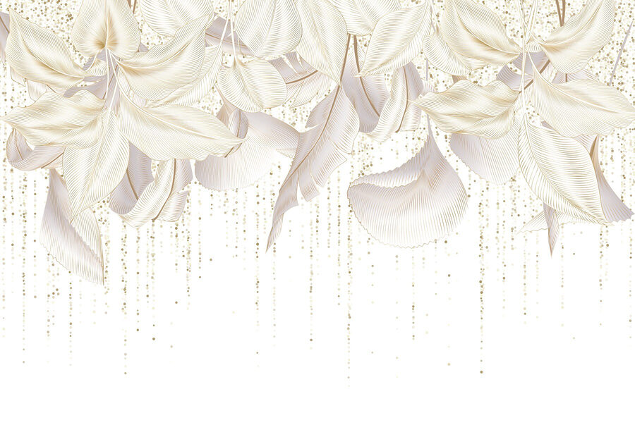 Delicate bladeren met subtiele texturen