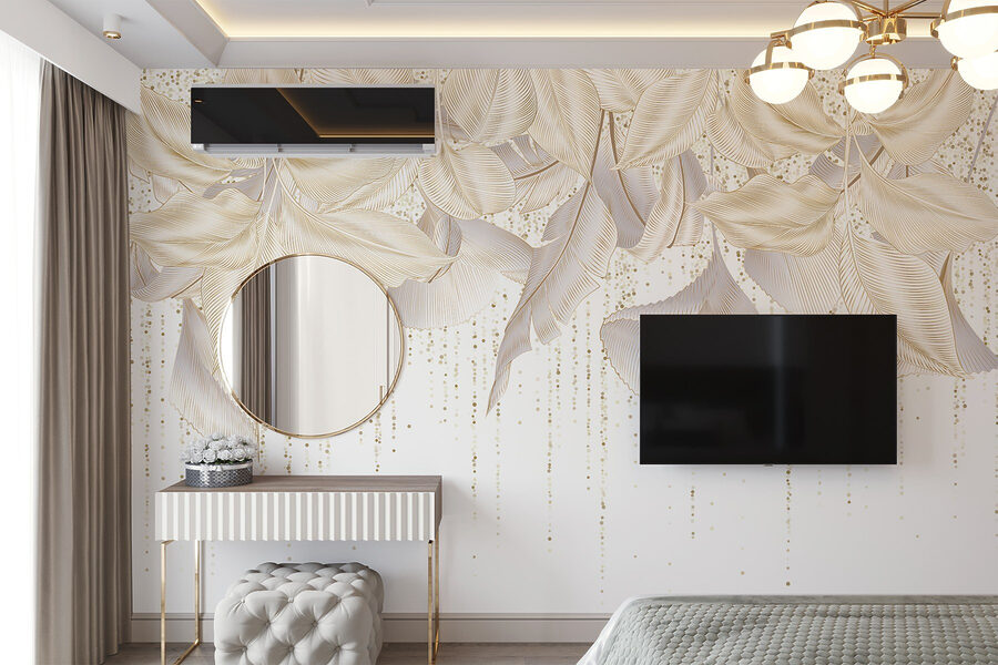 Delicate bladeren met subtiele texturen