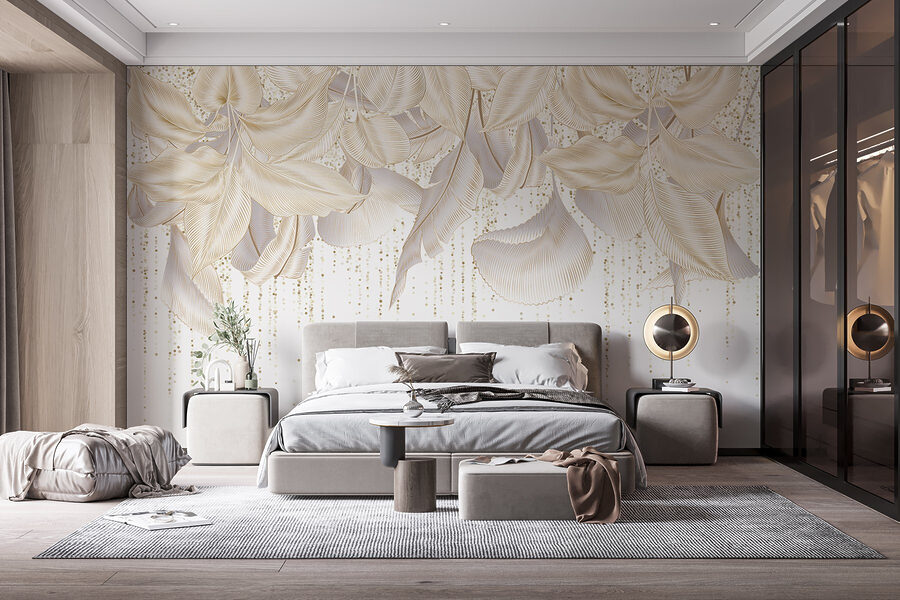 Delicate bladeren met subtiele texturen