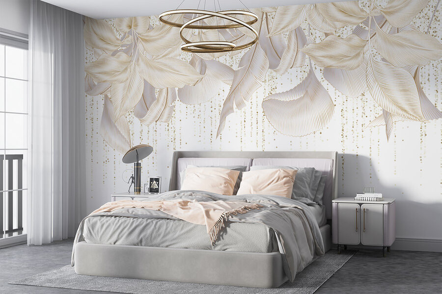 Delicate bladeren met subtiele texturen