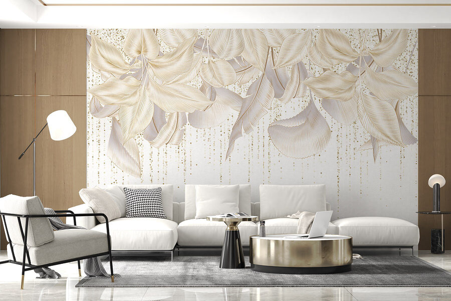 Delicate bladeren met subtiele texturen