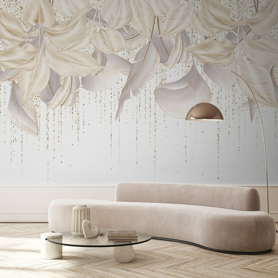 Delicate bladeren met subtiele texturen