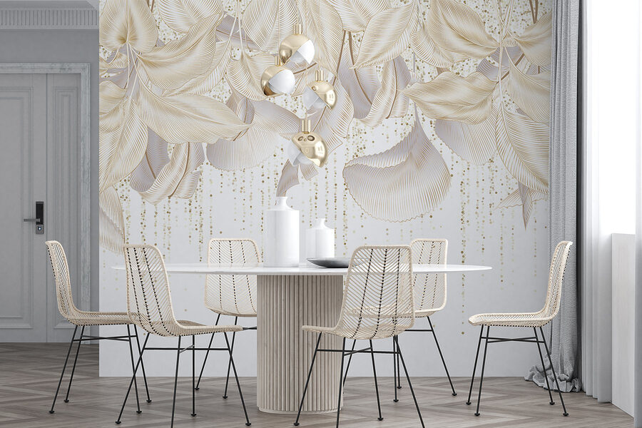 Delicate bladeren met subtiele texturen