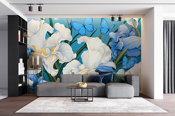 Prachtige bloemen en levendige vlinders. Prachtige bloemen en levendige vlinders.