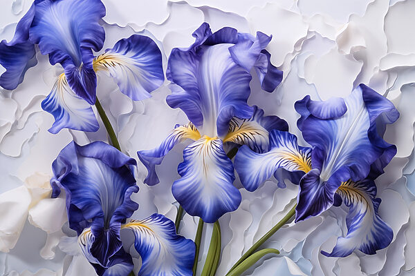 Groep paarse en witte bloemen Groep paarse en witte bloemen