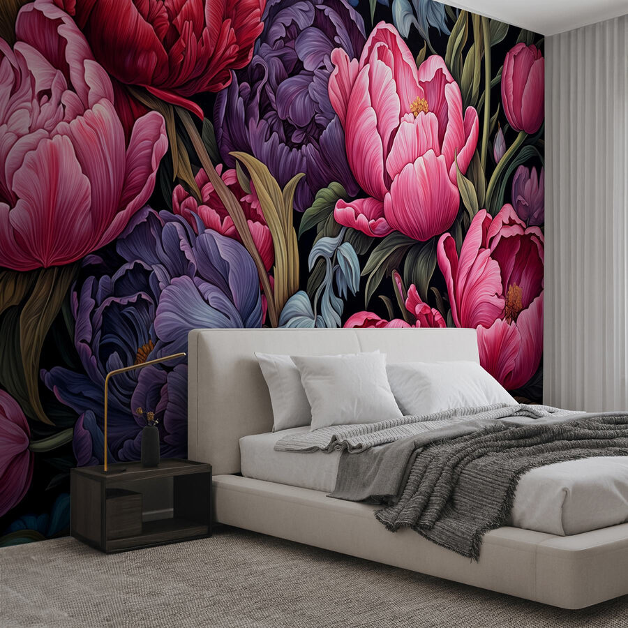 Levendige bloemen in opvallende kleuren