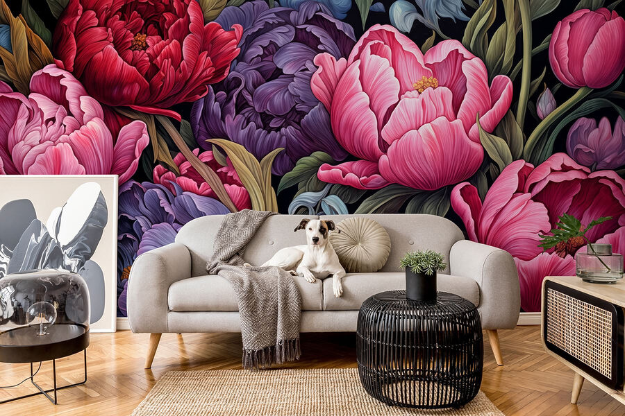 Levendige bloemen in opvallende kleuren