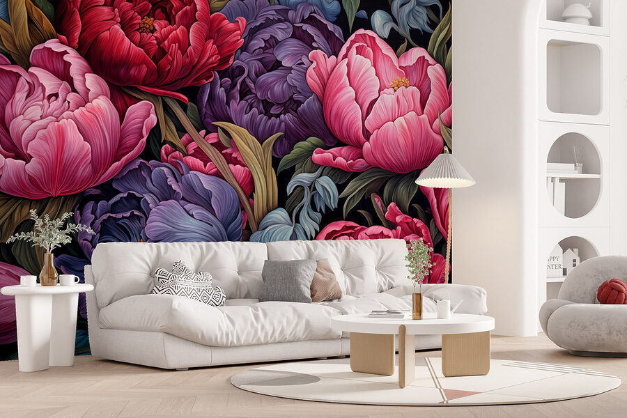 Levendige bloemen in opvallende kleuren