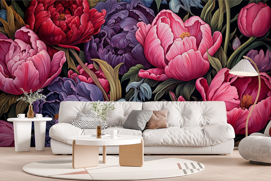 Levendige bloemen in opvallende kleuren