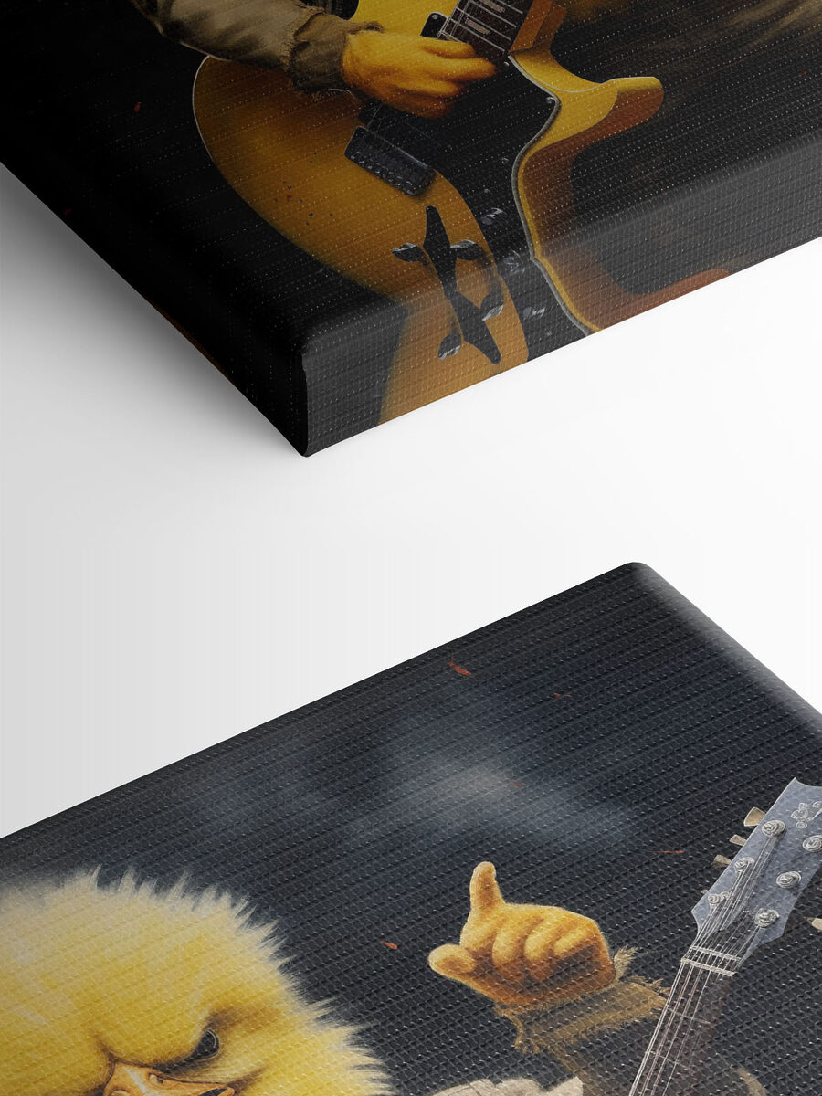 Persoon in een kippenpak die gitaar speelt Persoon in een kippenpak die gitaar speelt