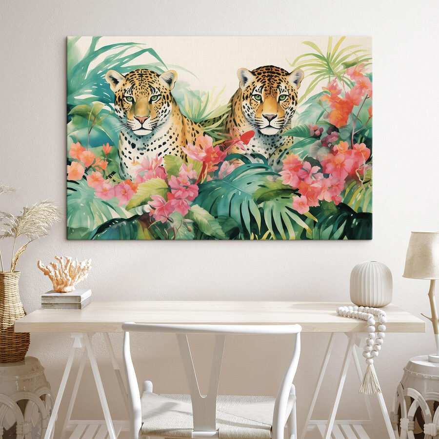 Paar jachtluipaarden in de jungle