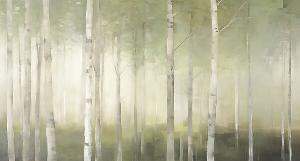 Groep bomen in een bos Groep bomen in een bos