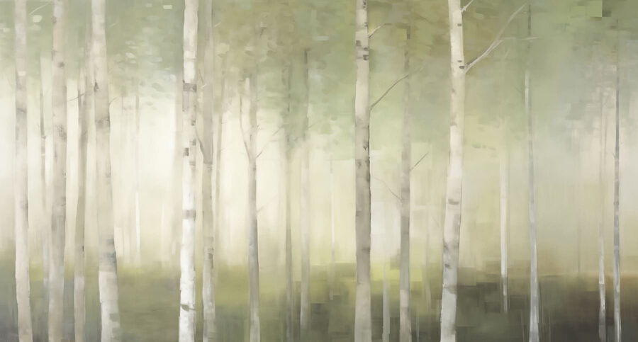 Groep bomen in een bos