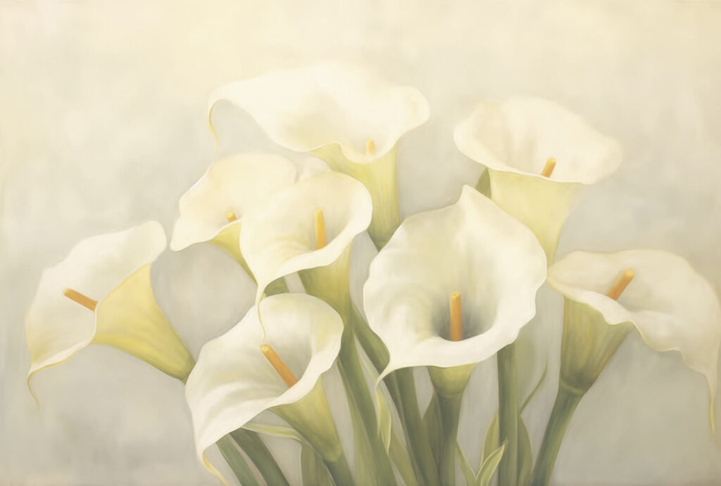 Groep witte bloemen Groep witte bloemen