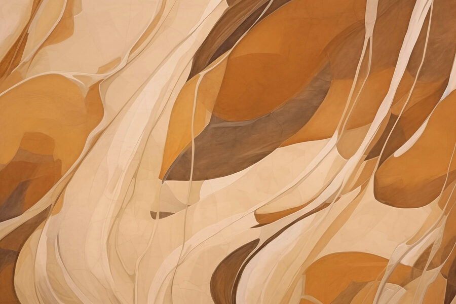 Abstracte rondingen in warme tinten