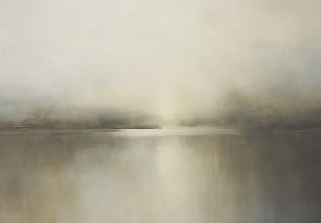 Schilderij van een meer Schilderij van een meer