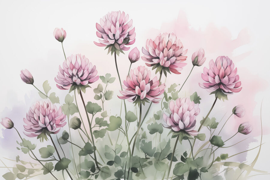 Groep roze bloemen