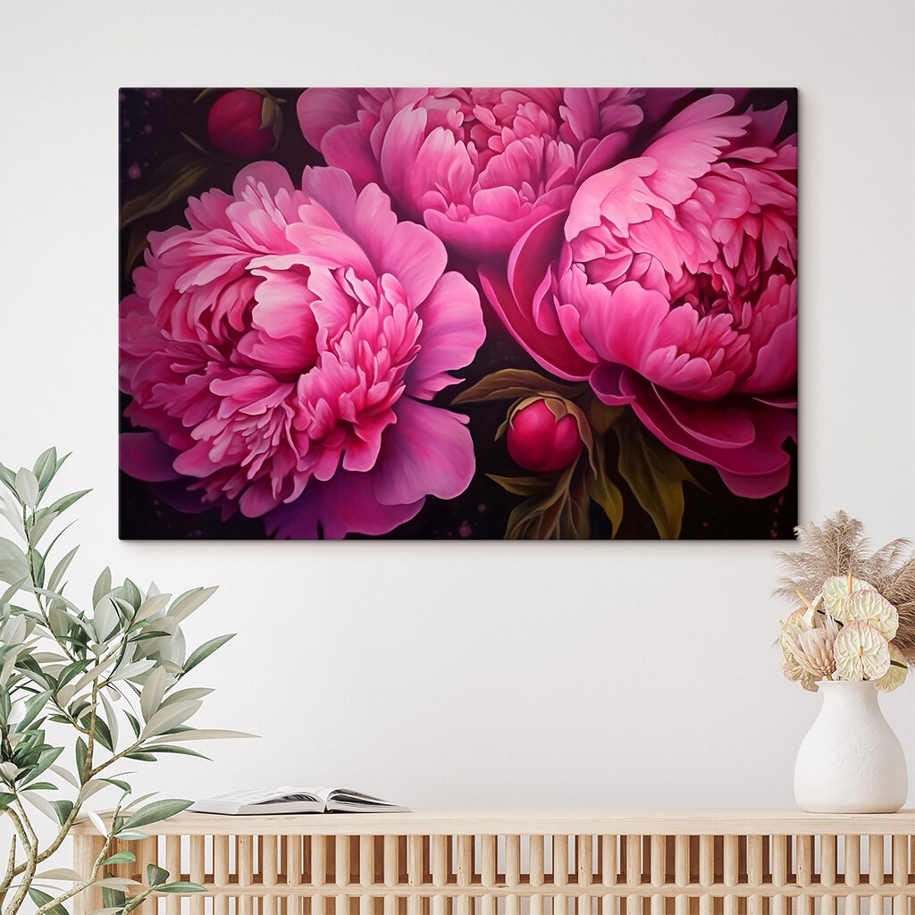 Schilderij van roze bloemen s43004pig403 1024x1024 - Schilderij van roze bloemen