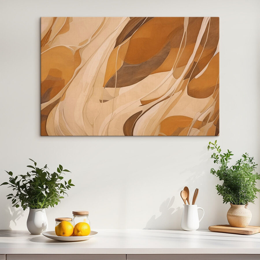Abstracte rondingen in warme tinten