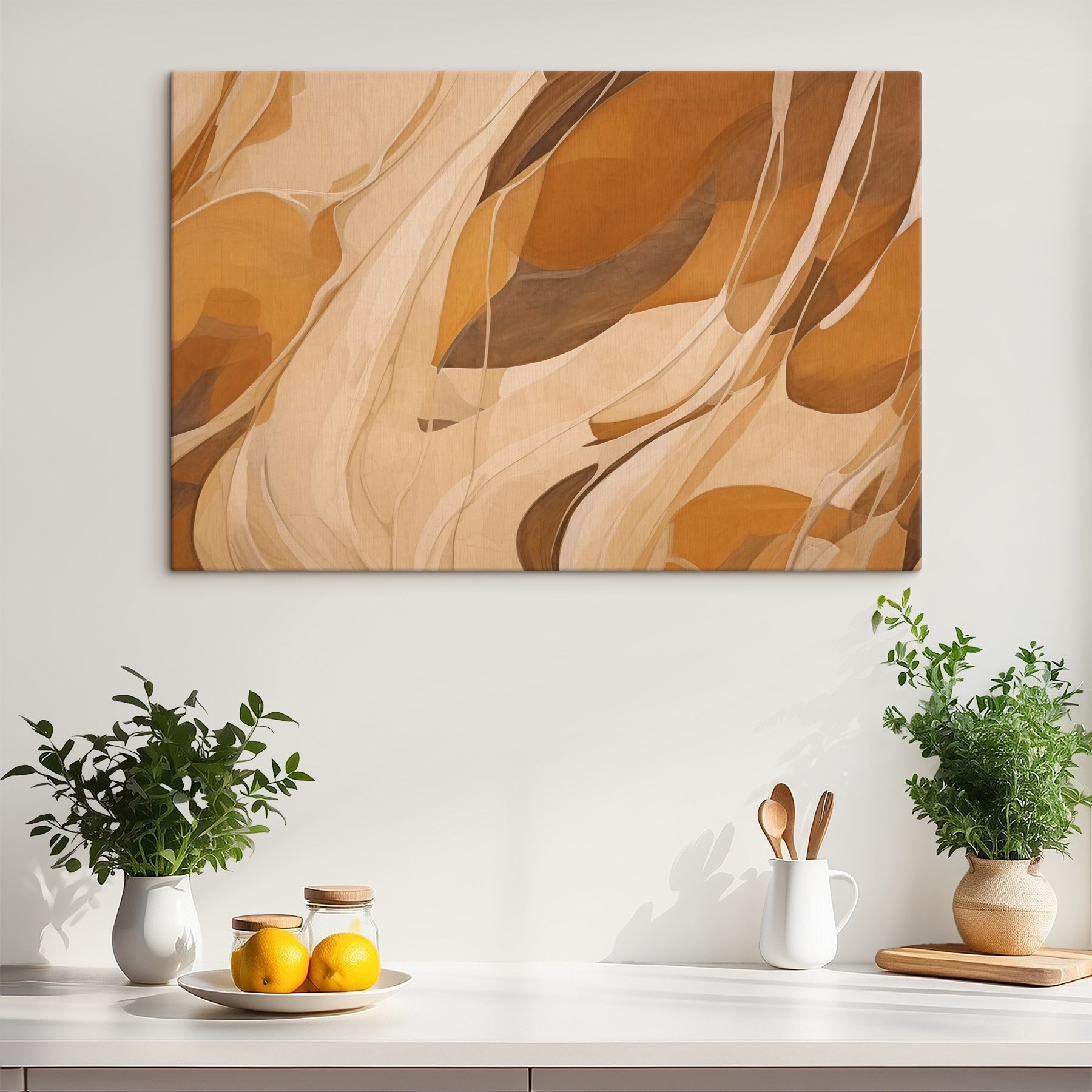 Abstract curves in warm hues Abstract curves in warm hues