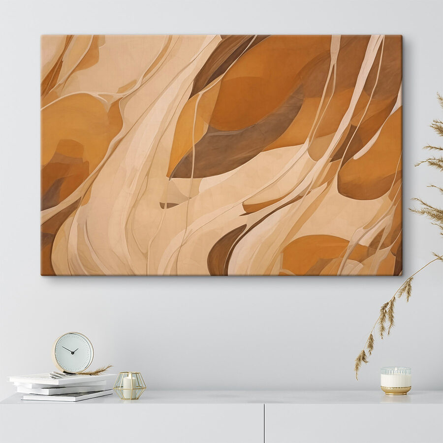 Abstracte rondingen in warme tinten
