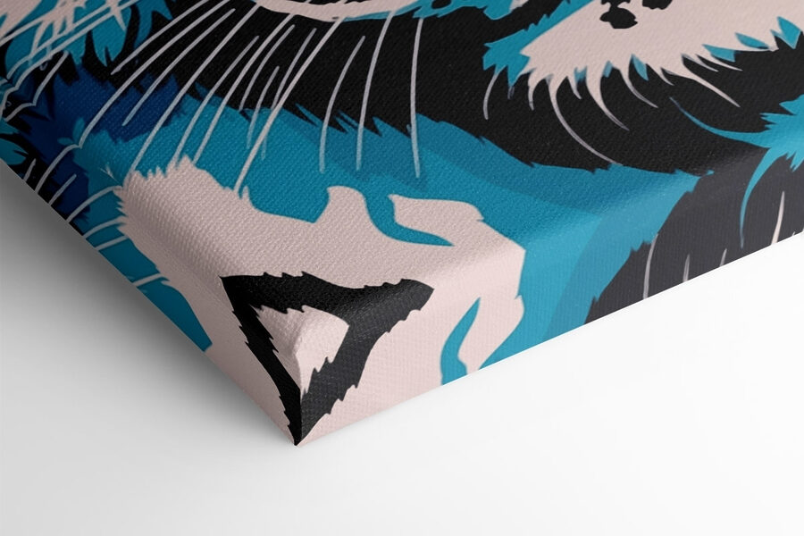 Gedurfde tijger met opvallende blauwe ogen. Gedurfde tijger met opvallende blauwe ogen.