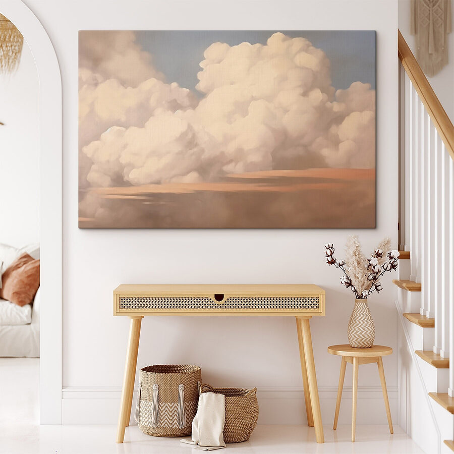 Grote witte wolk in de lucht