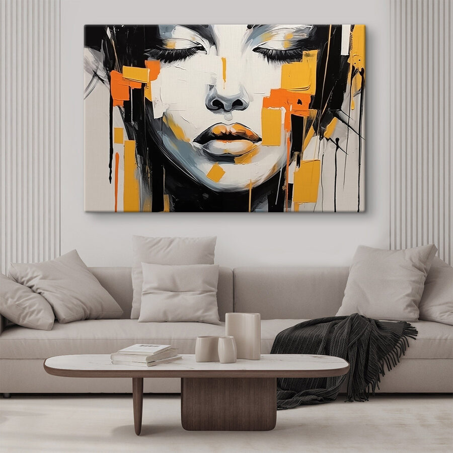 Schilderij van een vrouw’s gezicht