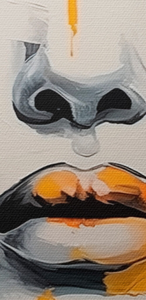 Painting of a woman's face